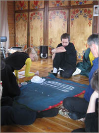 Gurdjieff Work and Movements, Russia 2009, rangoli kolam art-class