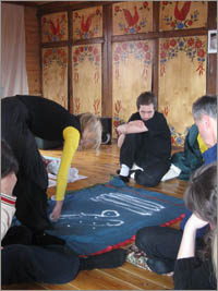 Gurdjieff Work and Movements, Russia 2009, rangoli kolam art-class